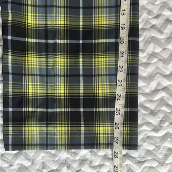 Nike Golf Tour Performance Dri-Fit Yellow Grey Plaid Men's Pants 36 x 34 - Picture 7 of 9